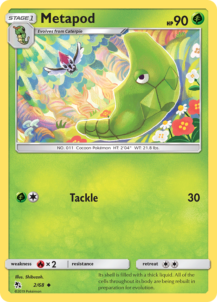 Metapod (2/68) [Sun & Moon: Hidden Fates] | Good Games Morley