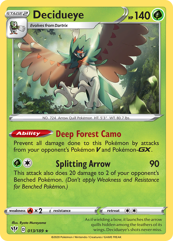 Decidueye (013/189) [Sword & Shield: Darkness Ablaze] | Good Games Morley