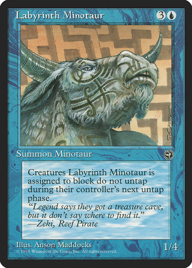 Labyrinth Minotaur (Zeki Flavor Text) [Homelands] | Good Games Morley
