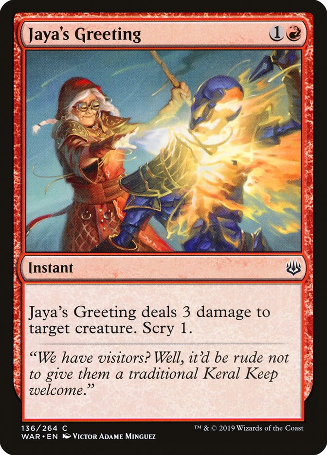 Jaya's Greeting [War of the Spark] | Good Games Morley
