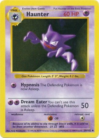 Haunter (29/102) [Base Set Shadowless Unlimited] | Good Games Morley