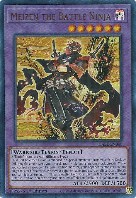 Meizen the Battle Ninja [DABL-EN040] Ultra Rare | Good Games Morley