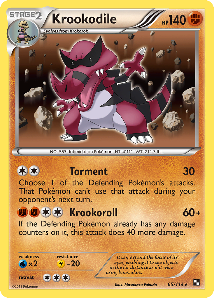 Krookodile (65/114) [Black & White: Base Set] | Good Games Morley