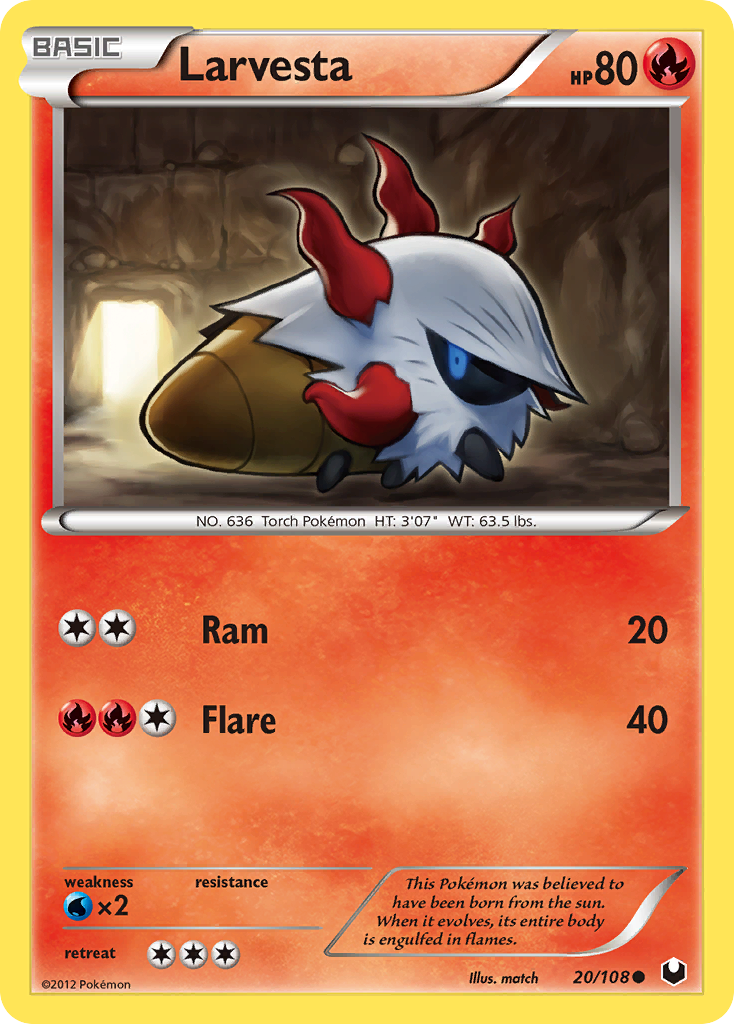 Larvesta (20/108) [Black & White: Dark Explorers] | Good Games Morley