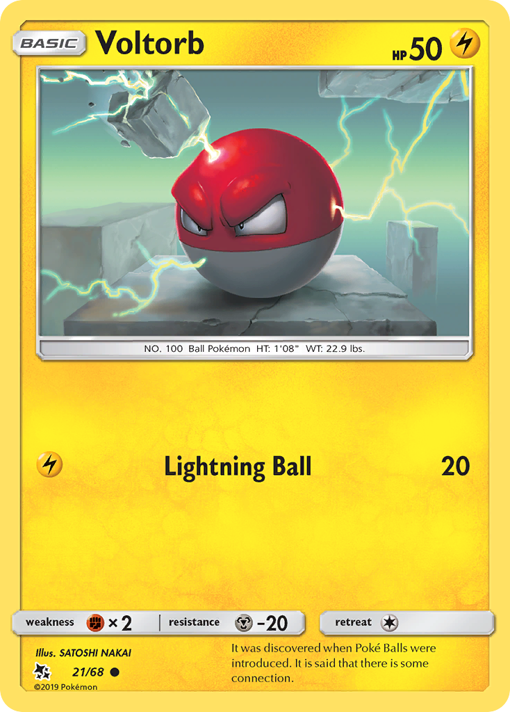 Voltorb (21/68) [Sun & Moon: Hidden Fates] | Good Games Morley