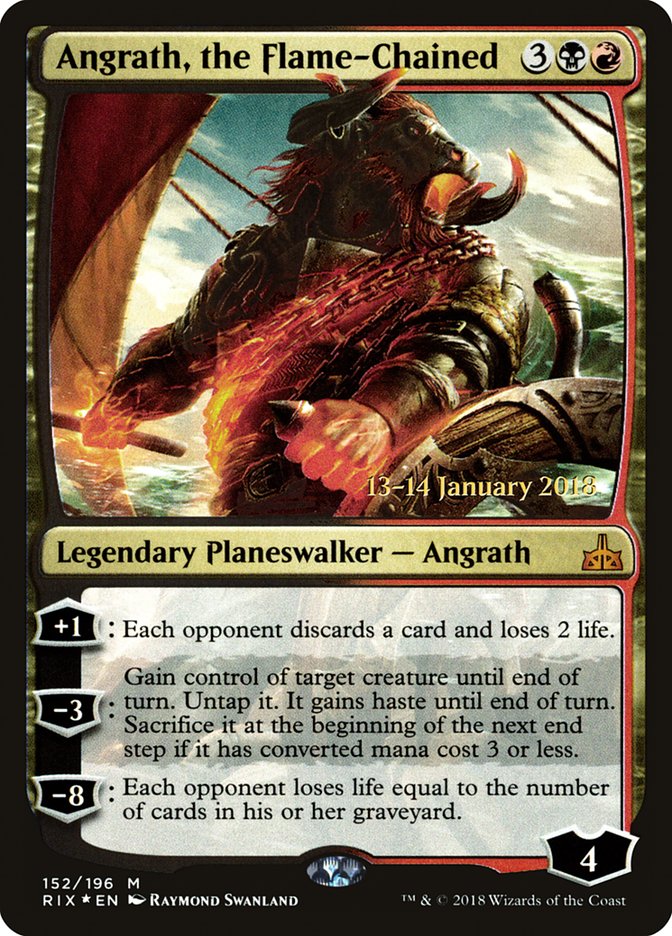 Angrath, the Flame-Chained [Rivals of Ixalan Prerelease Promos] | Good Games Morley