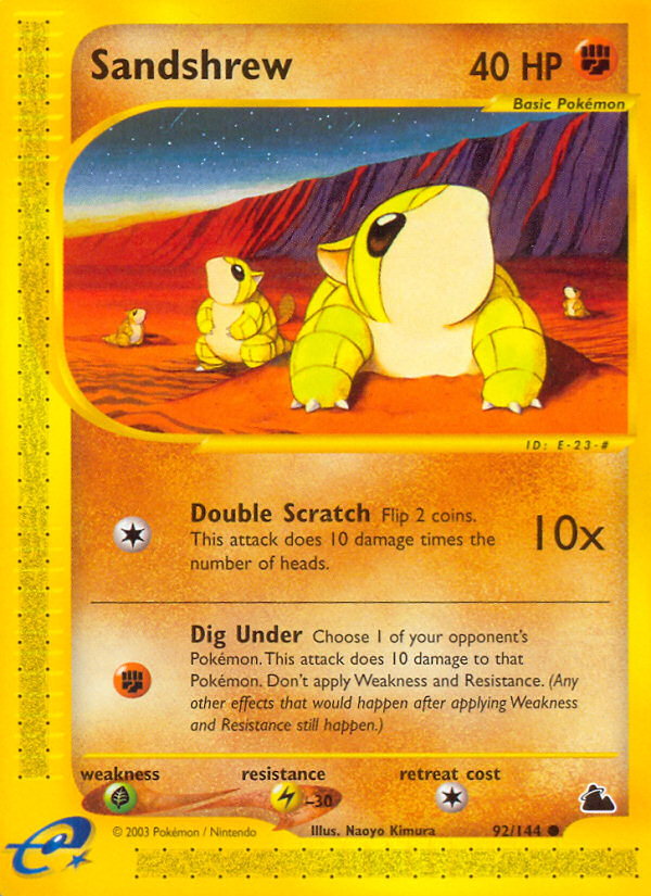 Sandshrew (92/144) [Skyridge] | Good Games Morley