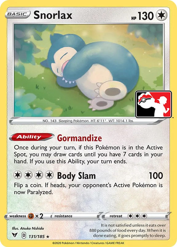 Snorlax (131/185) [Prize Pack Series One] | Good Games Morley