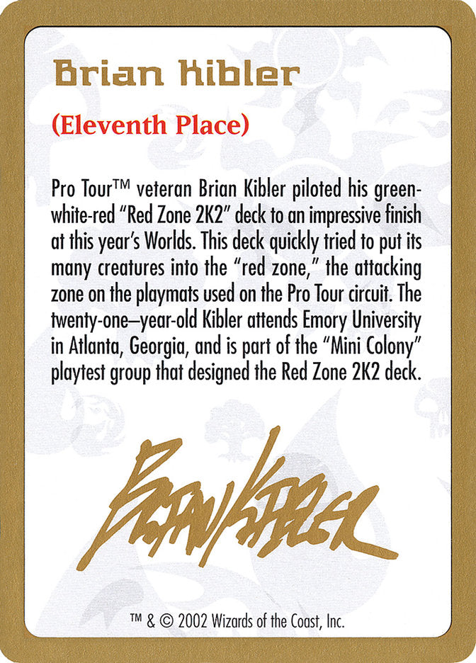 Brian Kibler Bio [World Championship Decks 2002] | Good Games Morley