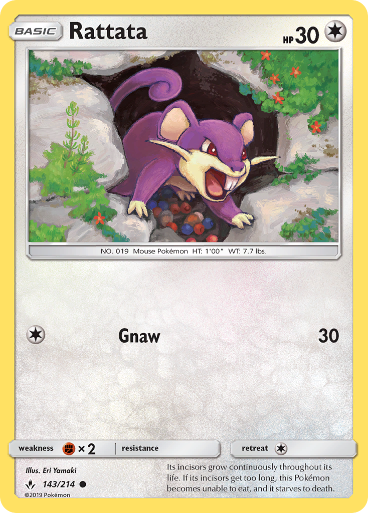 Rattata (143/214) [Sun & Moon: Unbroken Bonds] | Good Games Morley