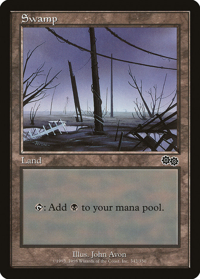 Swamp (342) [Urza's Saga] | Good Games Morley