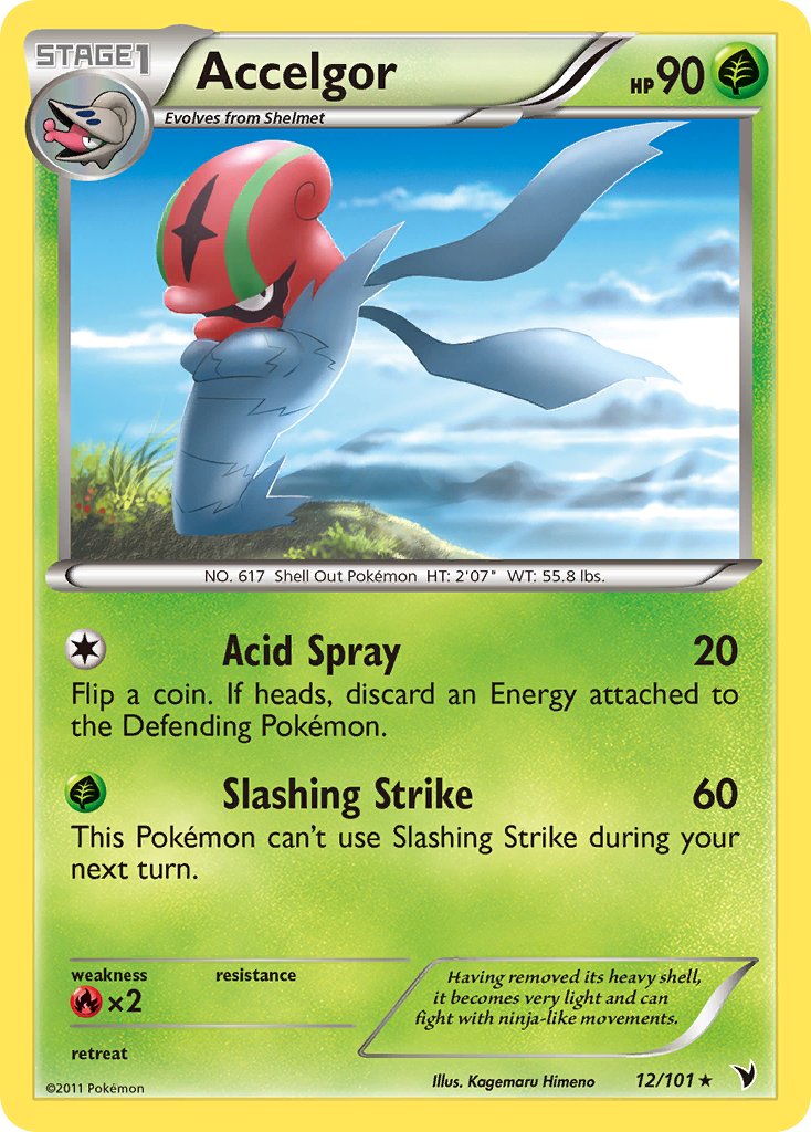 Accelgor (12/101) (Cracked Ice Holo) (Theme Deck Exclusive) [Black & White: Noble Victories] | Good Games Morley