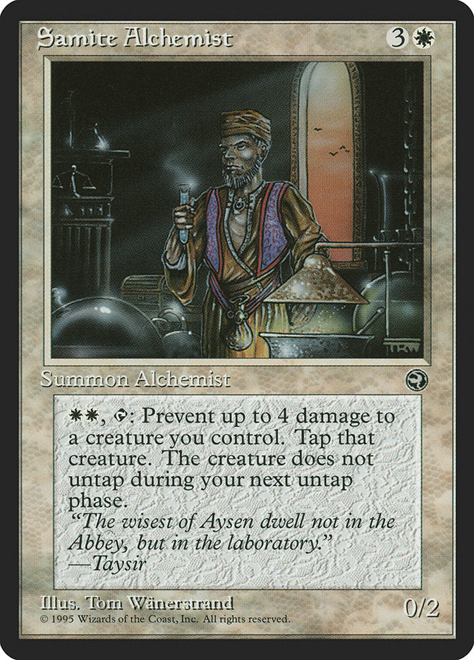 Samite Alchemist (Taysir Flavor Text) [Homelands] | Good Games Morley