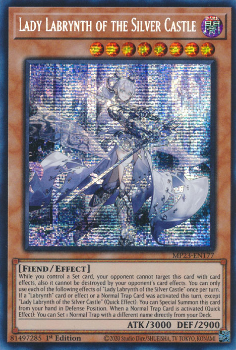 Lady Labrynth of the Silver Castle [MP23-EN177] Prismatic Secret Rare | Good Games Morley