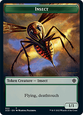 Insect // Human Warrior Double-Sided Token [Starter Commander Decks] | Good Games Morley