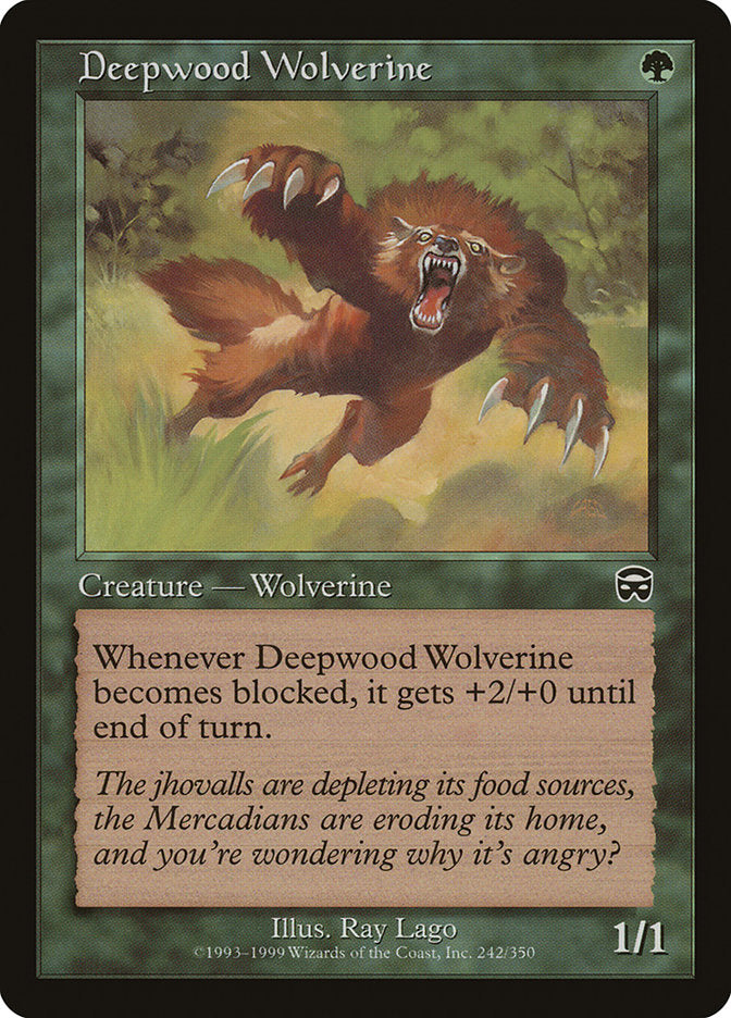 Deepwood Wolverine [Mercadian Masques] | Good Games Morley