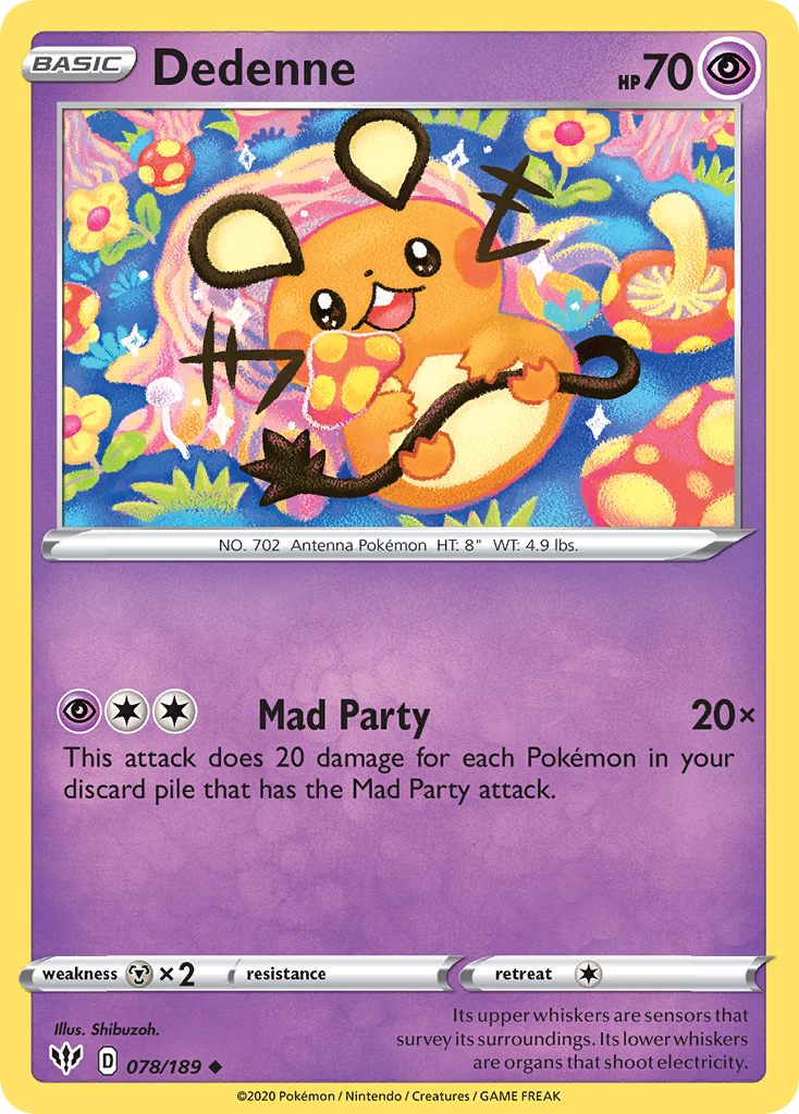 Dedenne (078/189) [Sword & Shield: Darkness Ablaze] | Good Games Morley