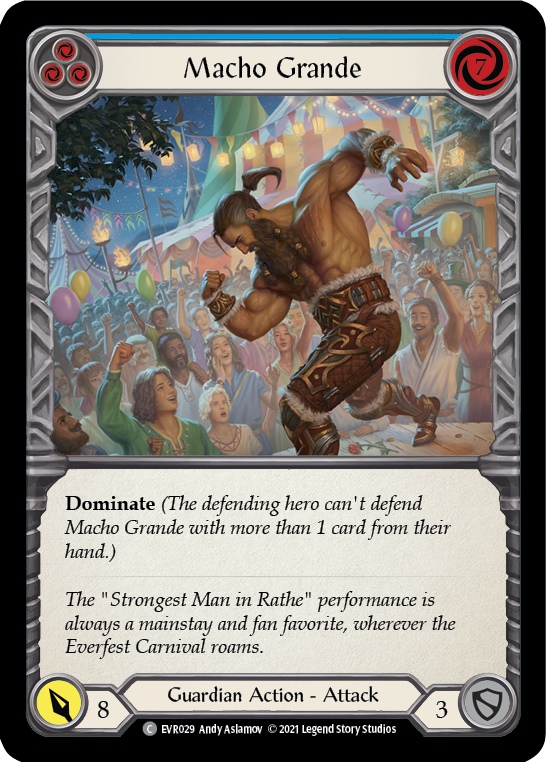 Macho Grande (Blue) [EVR029] (Everfest)  1st Edition Rainbow Foil | Good Games Morley