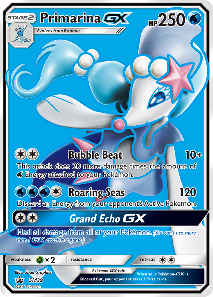 Primarina GX (SM39) [Sun & Moon: Black Star Promos] | Good Games Morley