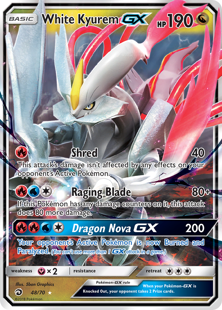 White Kyurem GX (48/70) [Sun & Moon: Dragon Majesty] | Good Games Morley