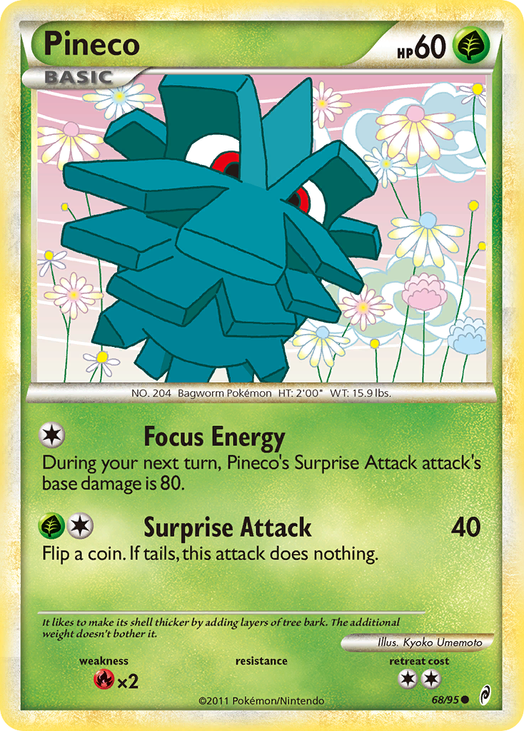 Pineco (68/95) [HeartGold & SoulSilver: Call of Legends] | Good Games Morley