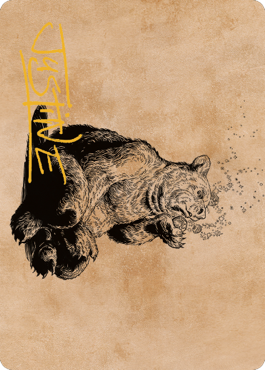 Wilson, Refined Grizzly Art Card (Gold-Stamped Signature) [Commander Legends: Battle for Baldur's Gate Art Series] | Good Games Morley