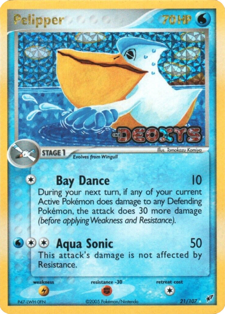 Pelipper (21/107) (Stamped) [EX: Deoxys] | Good Games Morley
