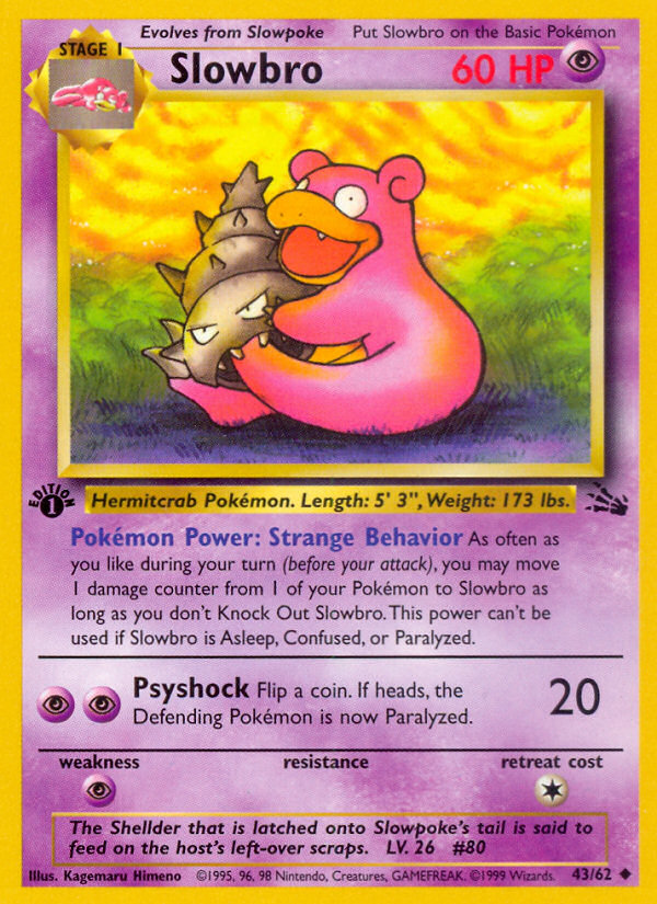 Slowbro (43/62) [Fossil 1st Edition] | Good Games Morley