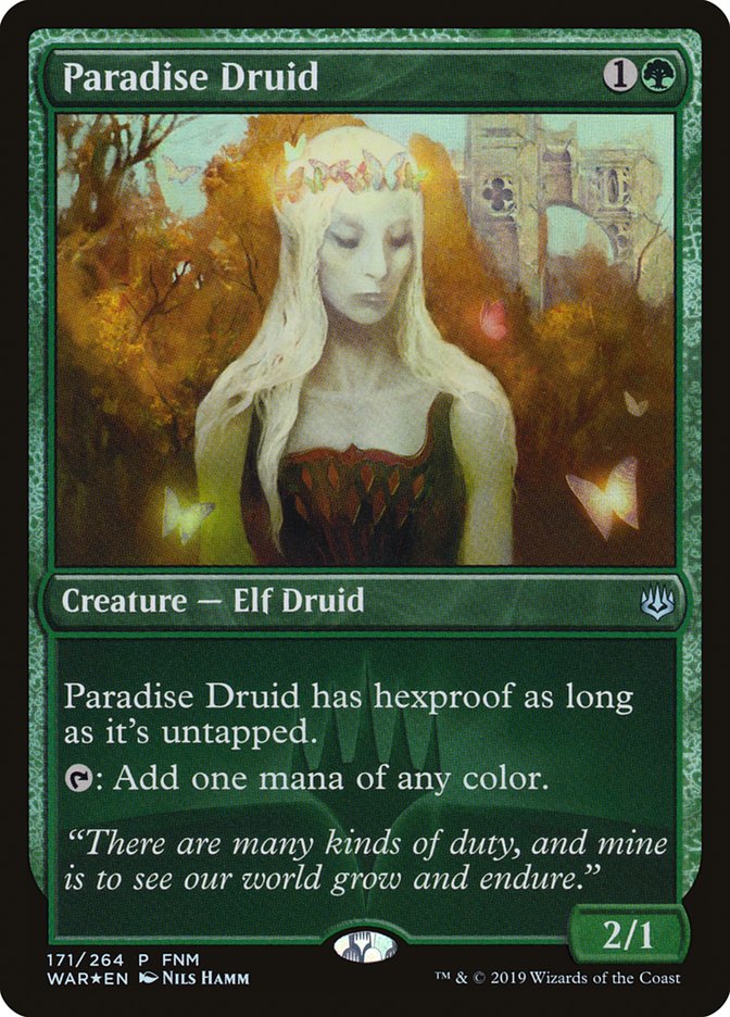 Paradise Druid (FNM) [War of the Spark Promos] | Good Games Morley