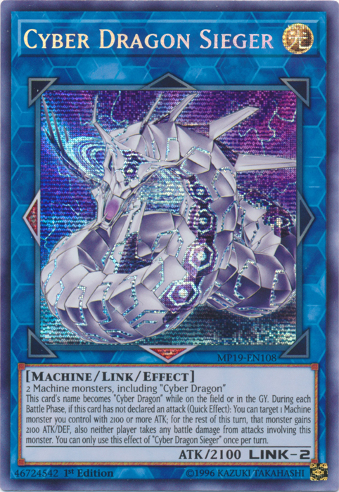 Cyber Dragon Sieger [MP19-EN108] Prismatic Secret Rare | Good Games Morley