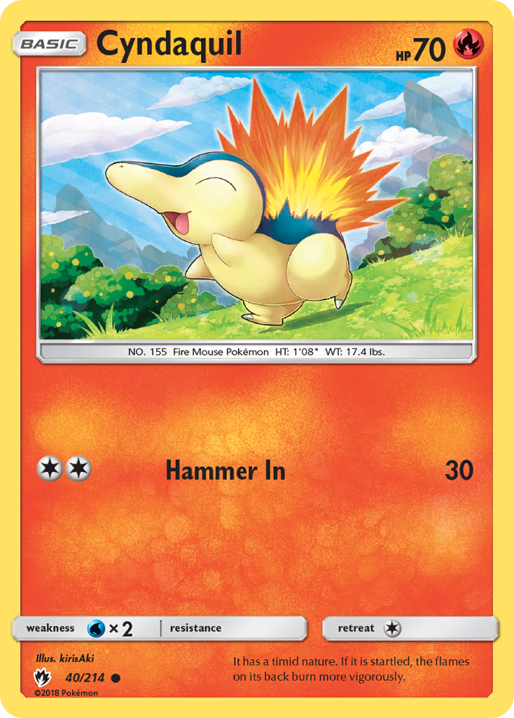 Cyndaquil (40/214) [Sun & Moon: Lost Thunder] | Good Games Morley