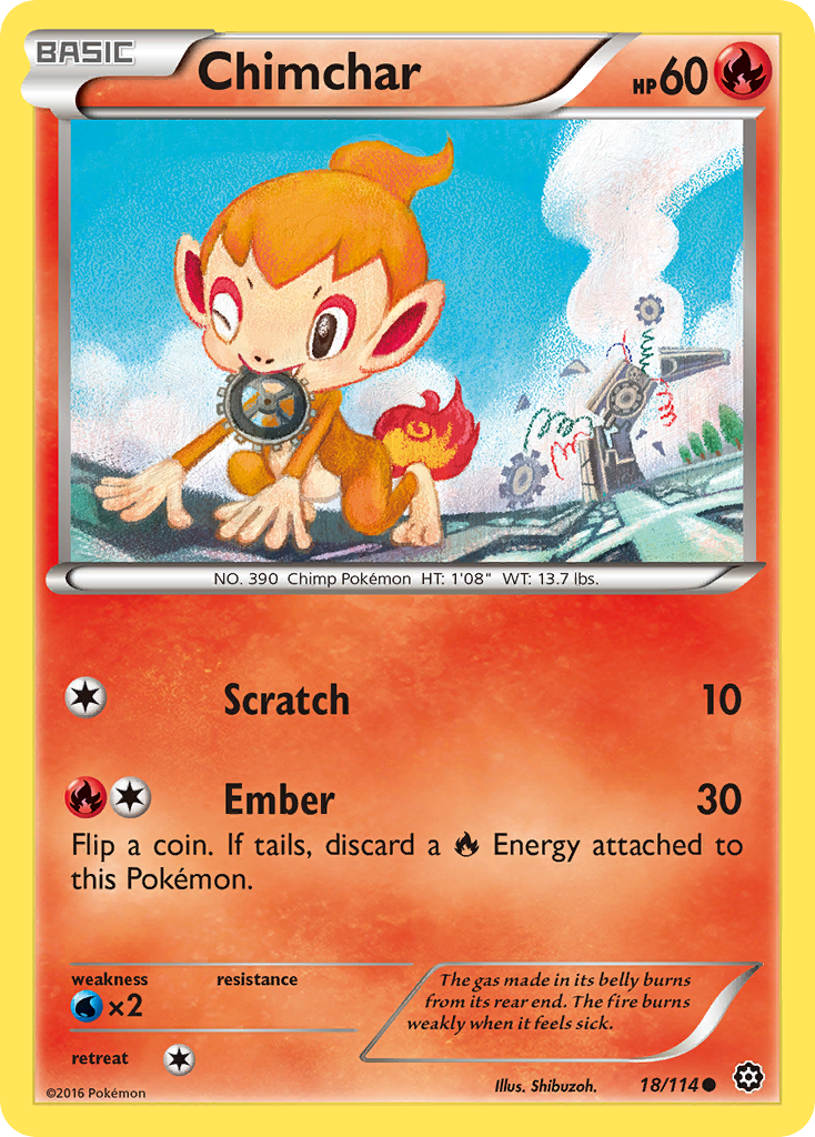 Chimchar (18/114) [XY: Steam Siege] | Good Games Morley
