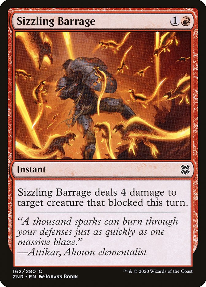 Sizzling Barrage [Zendikar Rising] | Good Games Morley