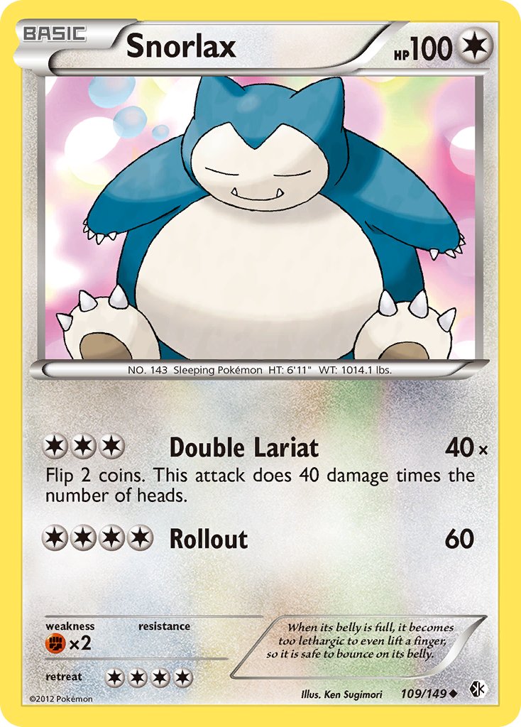 Snorlax (109/149) [Black & White: Boundaries Crossed] | Good Games Morley