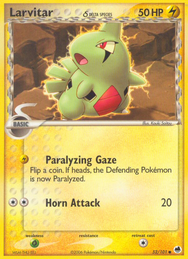 Larvitar (52/101) (Delta Species) [EX: Dragon Frontiers] | Good Games Morley