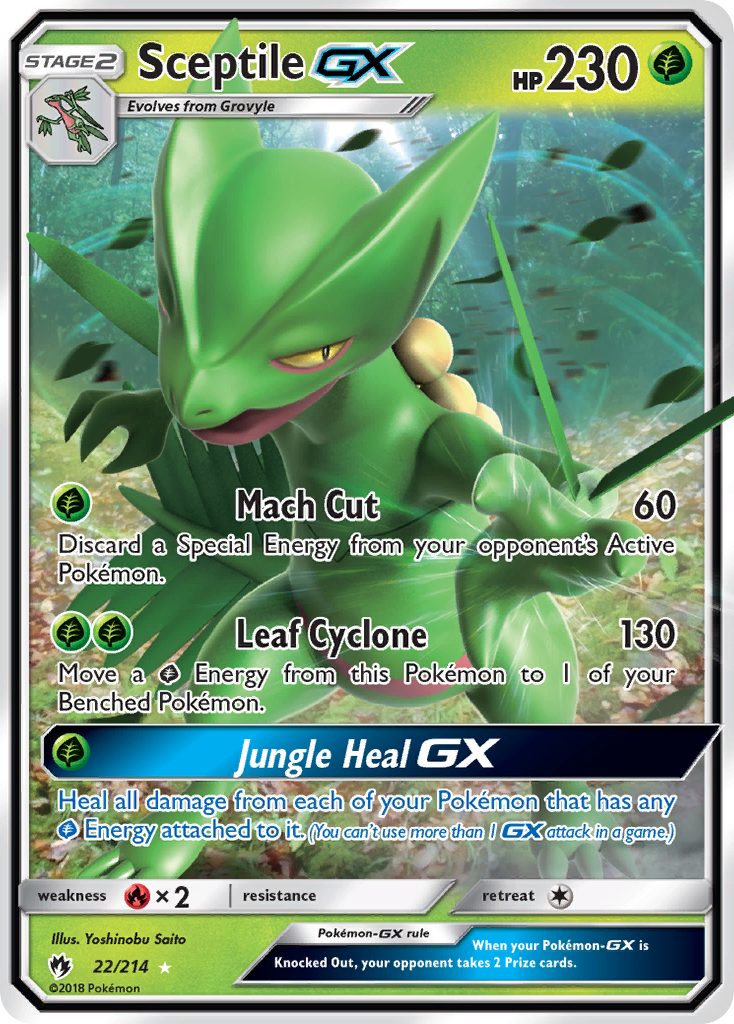 Sceptile GX (22/214) [Sun & Moon: Lost Thunder] | Good Games Morley