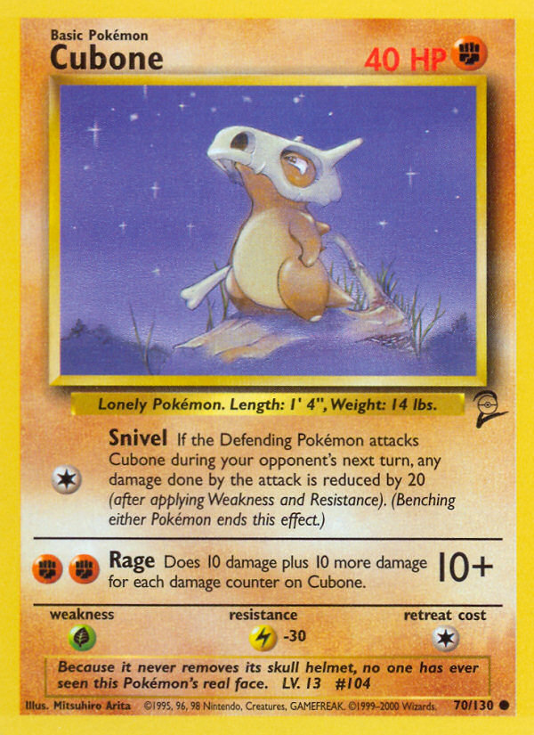 Cubone (70/130) [Base Set 2] | Good Games Morley