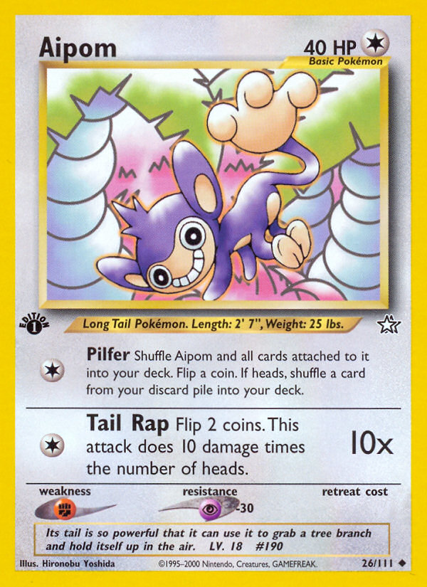 Aipom (26/111) [Neo Genesis 1st Edition] | Good Games Morley