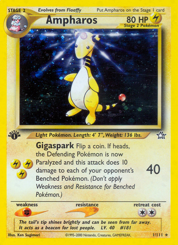 Ampharos (1/111) [Neo Genesis 1st Edition] | Good Games Morley