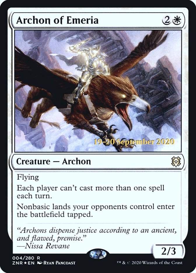 Archon of Emeria [Zendikar Rising Prerelease Promos] | Good Games Morley