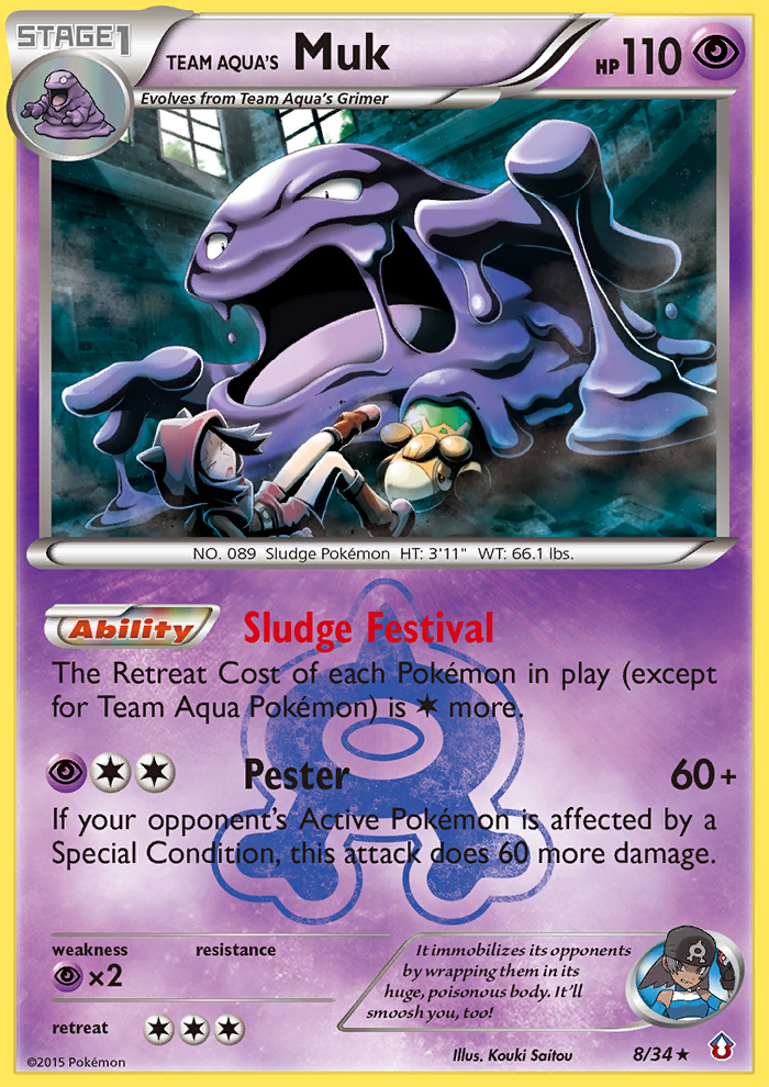 Team Aqua's Muk (8/34) [XY: Double Crisis] | Good Games Morley