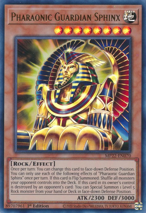 Pharaonic Guardian Sphinx [MP22-EN070] Ultra Rare | Good Games Morley
