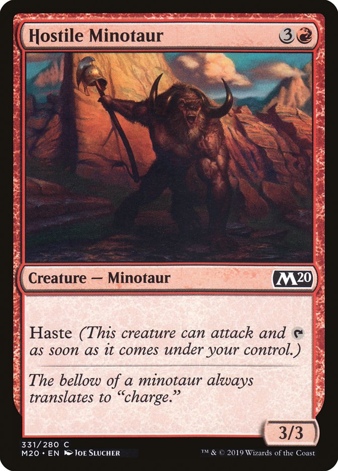 Hostile Minotaur [Core Set 2020] | Good Games Morley