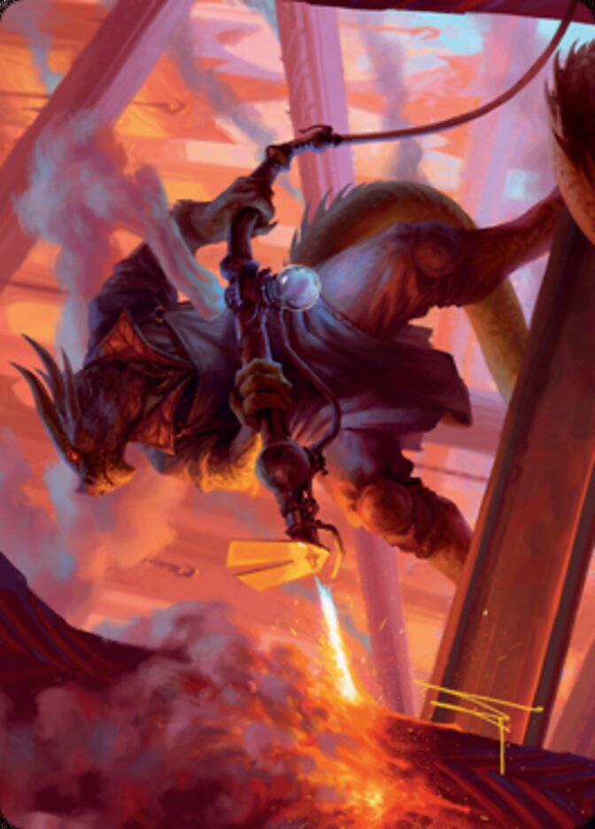 Plasma Jockey Art Card (Gold-Stamped Signature) [Streets of New Capenna Art Series] | Good Games Morley