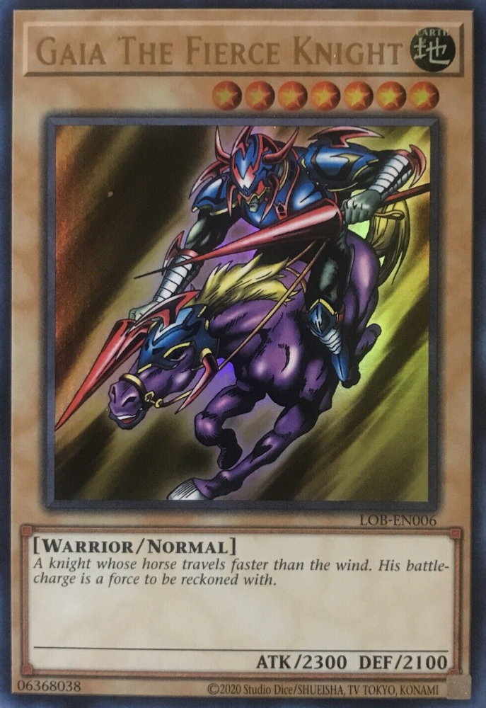 Gaia The Fierce Knight (25th Anniversary) [LOB-EN006] Ultra Rare | Good Games Morley