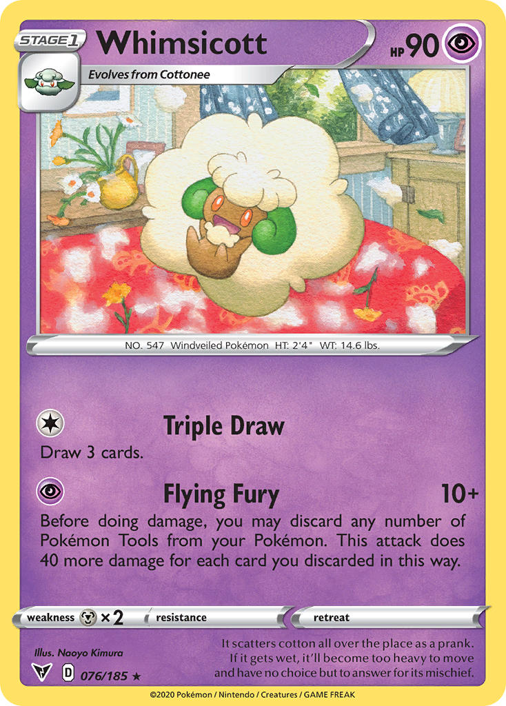Whimsicott (076/185) [Sword & Shield: Vivid Voltage] | Good Games Morley