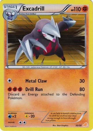 Excadrill (30/30) [Black & White: Trainer Kit - Excadrill] | Good Games Morley