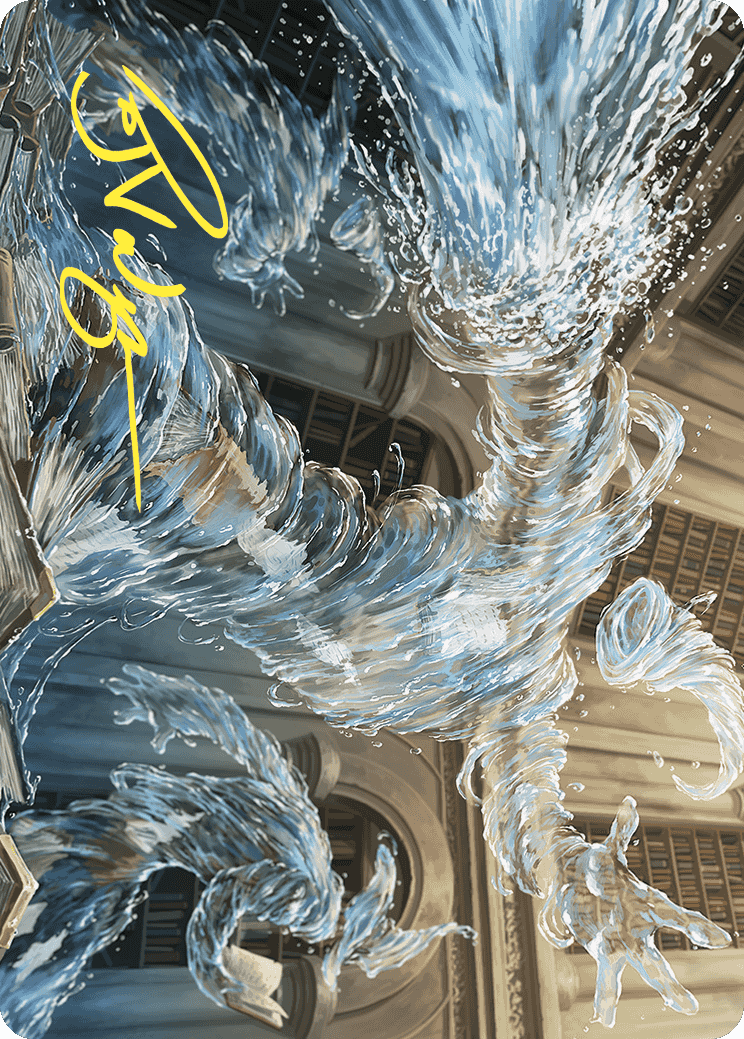 Splashy Spellcaster Art Card (Gold-Stamped Signature) [Wilds of Eldraine Art Series] | Good Games Morley