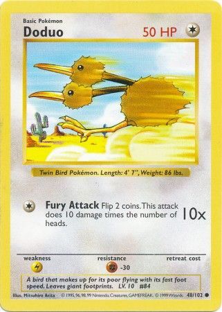 Doduo (48/102) [Base Set Shadowless Unlimited] | Good Games Morley