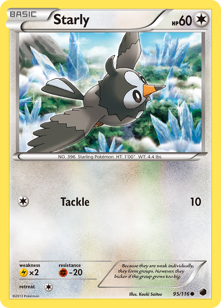 Starly (95/116) [Black & White: Plasma Freeze] | Good Games Morley